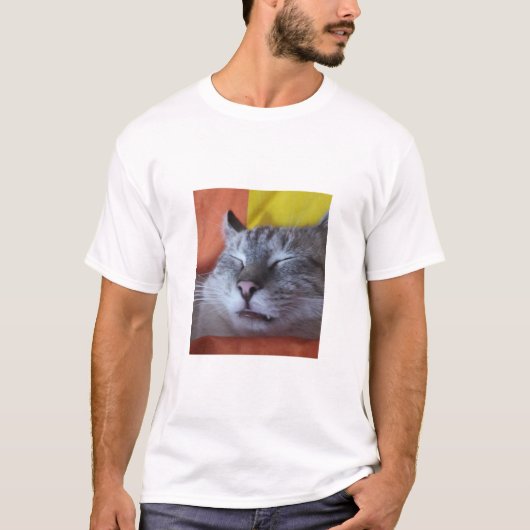 Funny Slaping Cat T-Shirt (Voorkant)