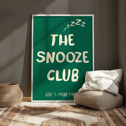 Funny Sleep Wall Art Minimalist Typography Poster