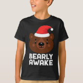 Funny Sleeping Lazy Barly Awake Bruin Beer Christ T-shirt (Voorkant)