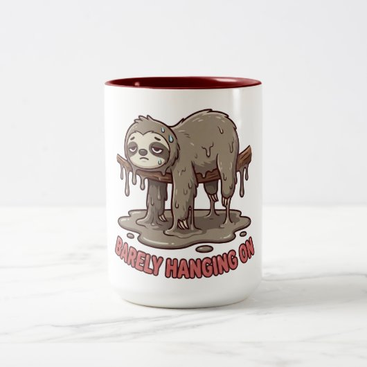 Funny Sleeping Sloth Melting Coffee Mug (Centre)