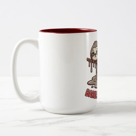 Funny Sleeping Sloth Melting Coffee Mug (Gauche)