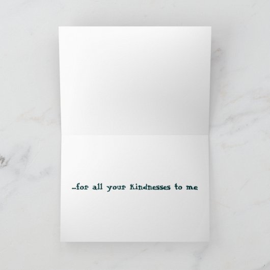 Funny Sleeping ZEE OTTER Dank u kaart (Binnen)