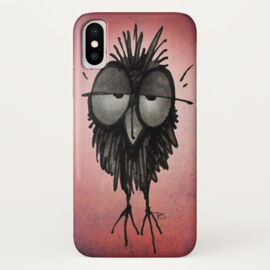 Funny Sleepy Owl op Roze Case-Mate iPhone Case (Achterkant)