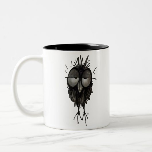 Funny Sleepy Owl Tweekleurige Koffiemok (Links)
