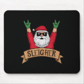 Funny Sleigher Rock N Roll Santa Claus Christmas Muismat (Voorkant)