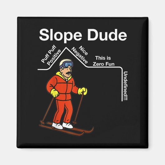 Funny Slope Dude Algebra Geometry Middle School Ma Magneet (Voorkant)