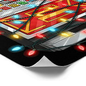 Funny Slot Machine Christmas Graphics Lights Lover Poster (Hoek)
