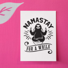 Funny Sloth Bathroom Humor Namastay Briefkaart