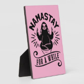 Funny Sloth Bathroom Humor Namastay Fotoplaat (Zijkant)