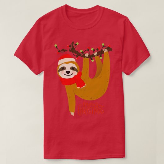 FUNNY SLOTH CHRISTMAS GIFT T-SHIRT (Design voorkant)