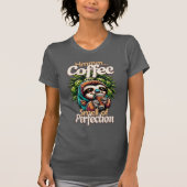Funny Sloth Coffee Drinker T-Shirt (Devant)