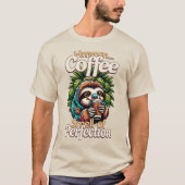 Funny Sloth Coffee Drinker T-Shirt (Devant)