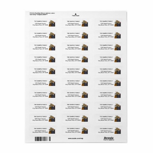 Funny Sloth en Llama American Gothic Artwork Etiket (Full Sheet)