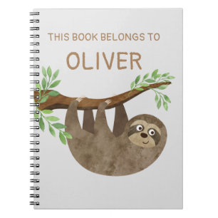 Funny sloth hangende notitieboek