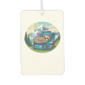 Funny Sloth Hiking Oversized T-Shirt Luchtverfrisser (Voorkant)