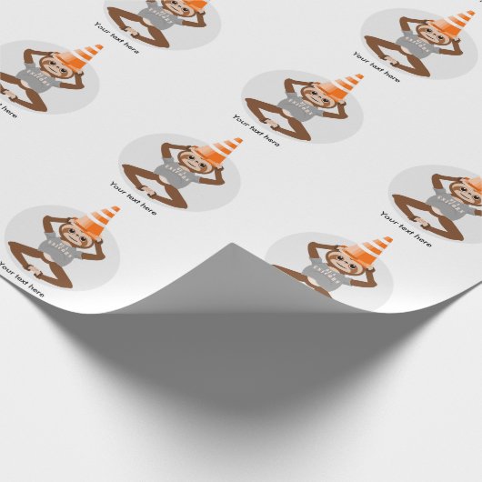 Funny Sloth is een unicorn Cadeaupapier (Hoek)