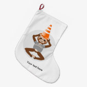 Funny Sloth is een unicorn Grote Kerstsok (Voorkant (Hangend))