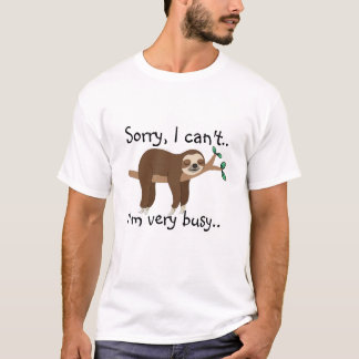 Funny Sloth Joke T-Shirt Design, Mannen