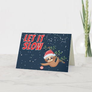 Funny Sloth laat kerstkaart traag zijn Kaart