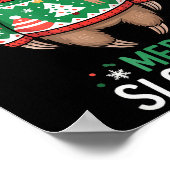 Funny Sloth Lover Christmas Merry Slothmas Ugly Ho Poster (Hoek)