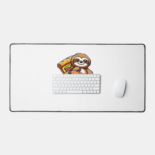 Funny Sloth mangeant Pizza, Kawaii Amoureux des an (Clavier et souris)