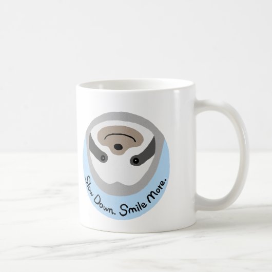 Funny Sloth-Mok vertraagt de glimlach en nog meer  Koffiemok (Rechts)