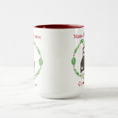 Funny Sloth Pun Merry Kerstmis Santa Hat Mok (Midden)