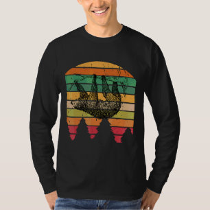 Funny Sloth Retro Pine Tree Mannen Vrouwen Kinder T-shirt