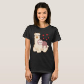 Funny Sloth Riding Llama Shirt grappig Alpaca Hear (Voorkant volledig)