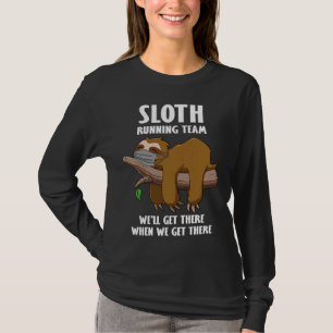 Funny Sloth Running Team Face Mask T-shirt