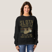 Funny Sloth Running Team Idea Trui (Voorkant volledig)