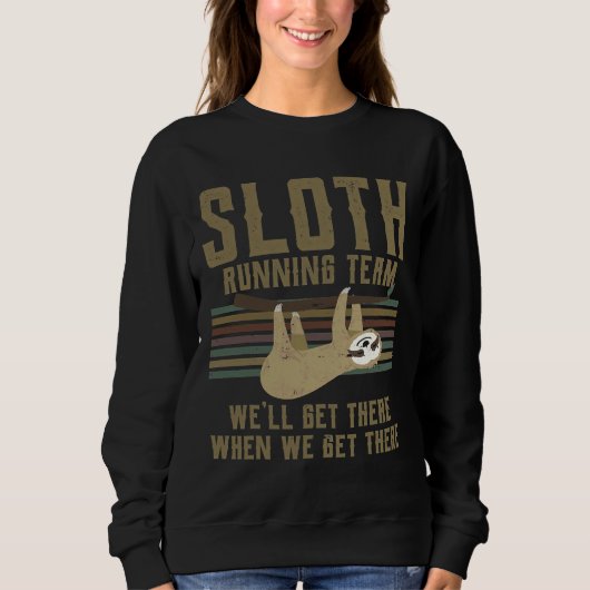 Funny Sloth Running Team Idea Trui (Voorkant)