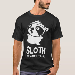Funny Sloth Running Team Sports Jogging T-shirt