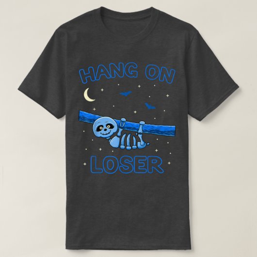 Funny Sloth Skeleton Hang op Loser Nu Pastel Gothi T-shirt (Design voorkant)