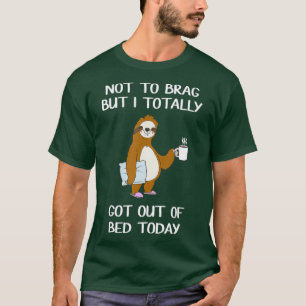 Funny Sloth Slapepy Pajama die uit het T-shirt van