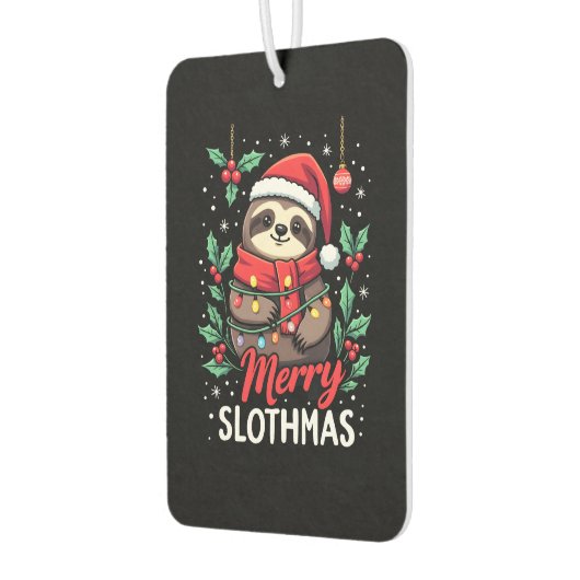 Funny Sloth Xmas Lights Merry Slothmas Sloth Chris Luchtverfrisser (Links)