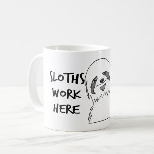 Funny Sloths werken hier in koffie Mok