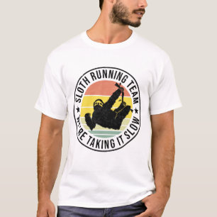 Funny Slow Runner Lazy Sloth Runteam T-shirt