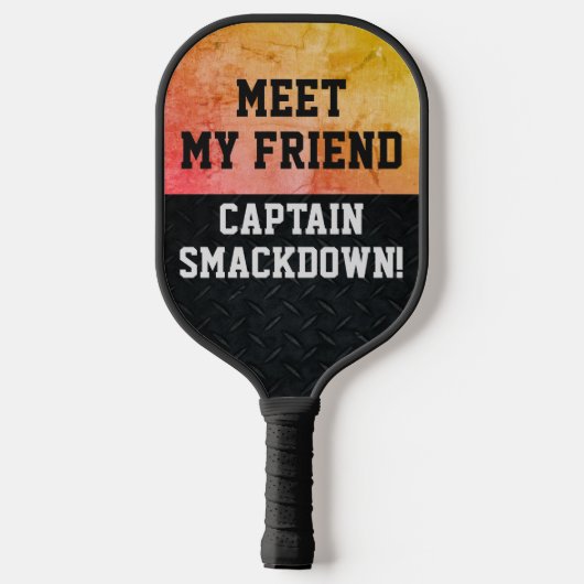 Funny Smack Talk Smackdown Captain Quote Pickleball Paddle (Achterkant)