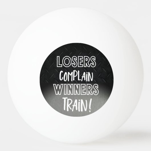 Funny Smack Talk Winners Train Lozers Completteren Pingpongballen (Achterkant)