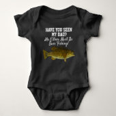 Funny Smallmouth Bass Vist papa Romper (Voorkant)