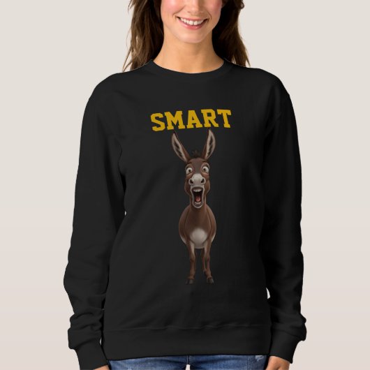 Funny Smart Donkey Sweatshirt (Voorkant)
