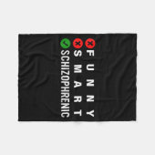 Funny Smart Schizophrenic Schizophrenia Awareness  Fleece Deken (Voorkant (Horizontaal))