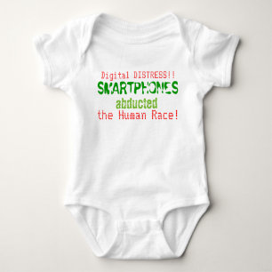 Funny Smartphones Digital Distress Red Green Romper
