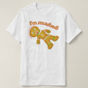 Funny Smashed Gingerbrood Kerstmis T-shirt