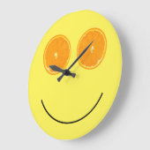 Funny Smile Face Oranje Slice Kitchen Wall Clocks Grote Klok (Hoek)