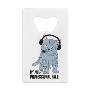 Funny Smiling Cat Professional Epic Sarcastic Kredietkaart Flessenopener