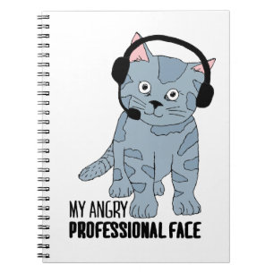 Funny Smiling Cat Professional Epic Sarcastic Notitieboek