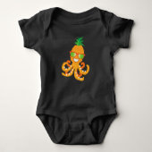 FUNNY SMILLE EXOTIC TROPICAL PINEAPPLE OCTOPUS ROMPER (Voorkant)