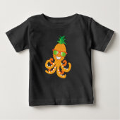 FUNNY SMILLE EXOTIC TROPICAL PINEAPPLE OCTOPUS T- (Voorkant)